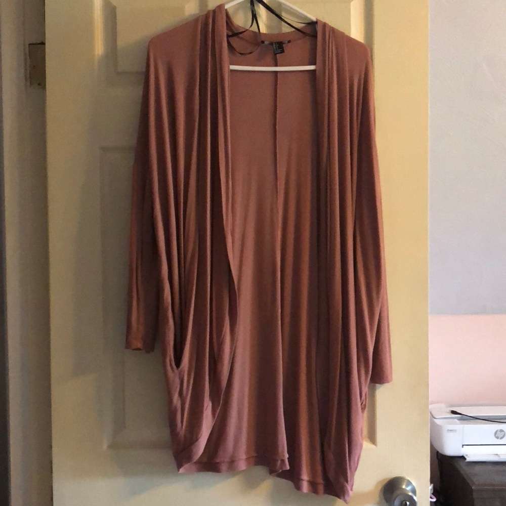 Pink long sleeve cardigan